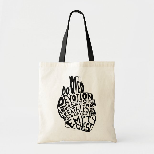 empty chest : anatomical heart tote bag (Front)