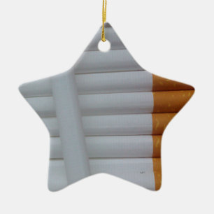 Empty cigarettes grouped together ceramic ornament