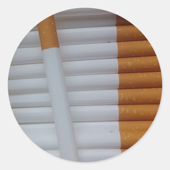 Empty cigarettes grouped together classic round sticker (Front)