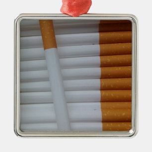 Empty cigarettes grouped together metal ornament