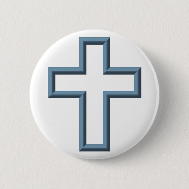 Empty cross 2 inch round button (Front)