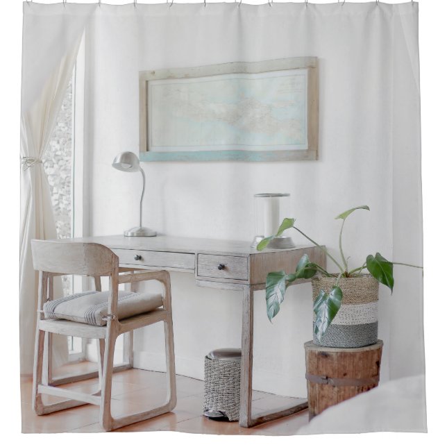 EMPTY DESK NEAR CURTAIN (Front)
