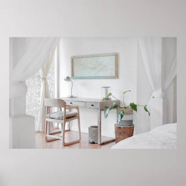 EMPTY DESK NEAR CURTAIN POSTER (Front)