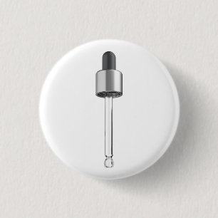 Empty dropper pipette 1 inch round button