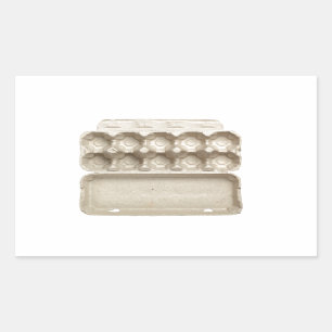 Empty egg carton sticker