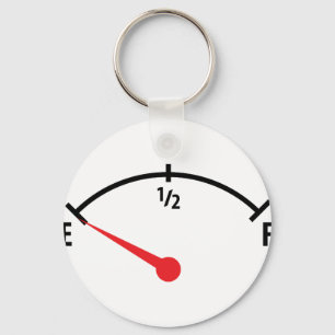 empty fuel tank indicator gauge car keychain