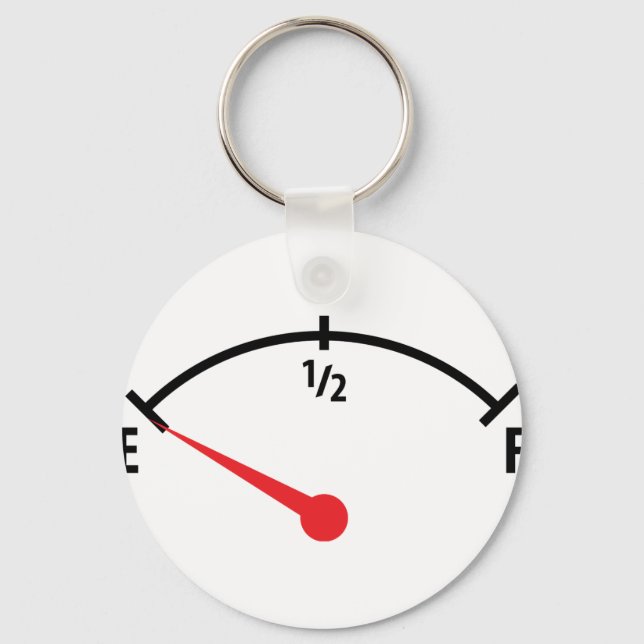 empty fuel tank indicator gauge car keychain (Front)