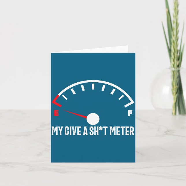 Empty Give Metre Men's Slogan Design Card (Front)