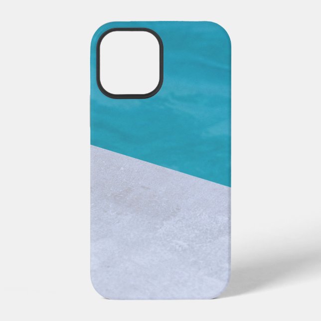 Empty grey floor beside pool iPhone case (Back)