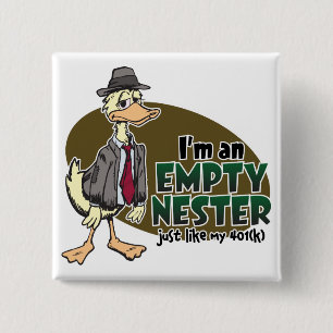 Empty Nest 2 Inch Square Button