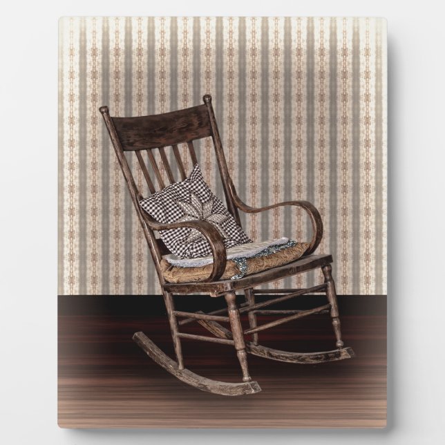 Empty Old Vintage  Rocking Chair Plaque (Front)