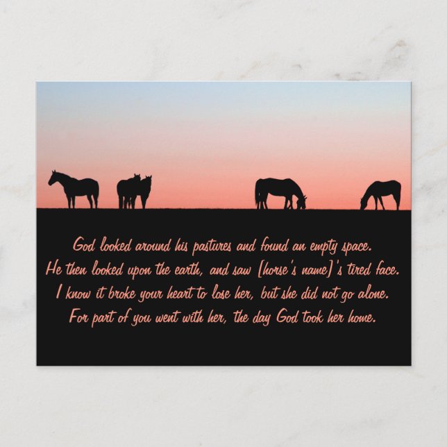 Empty Pasture Postcard (Front)