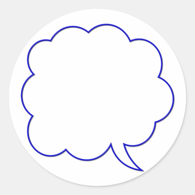 Empty speech bubble #1 classic round sticker (Front)