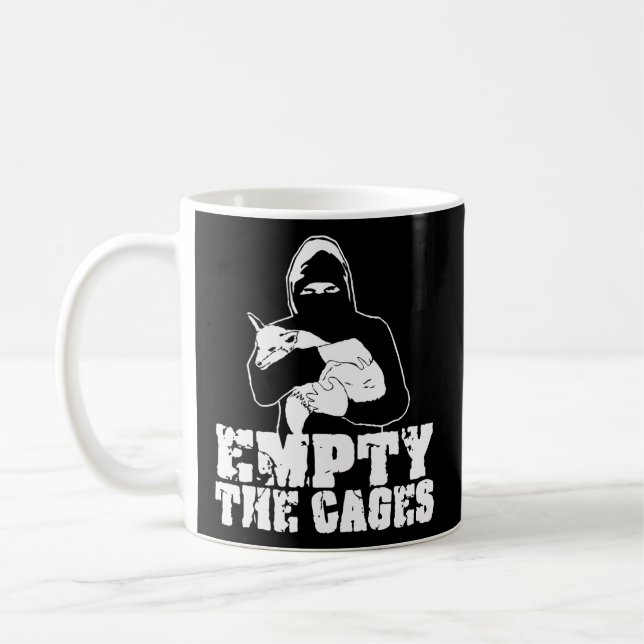 Empty The Cages Alf Animal Liberation Front Vegan Coffee Mug (Left)