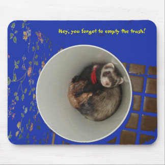 Empty The Trash Mouse Pad Blue