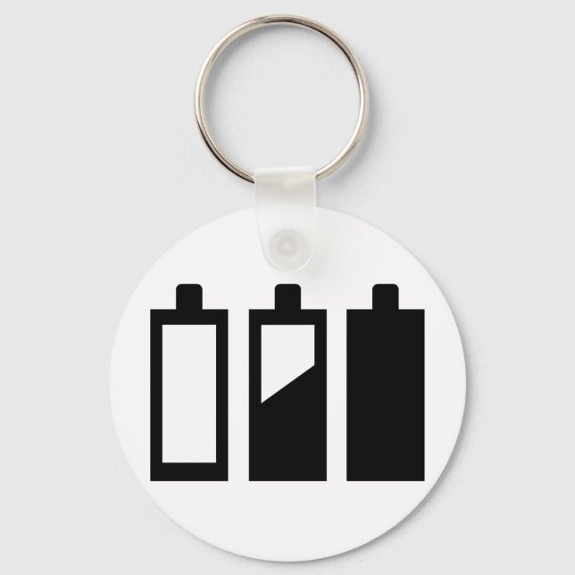 empty to full batteries keychain (Front)
