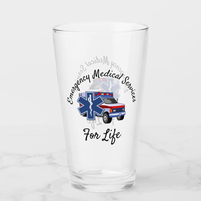 EMS Ambulance For Life    Glass (Front)