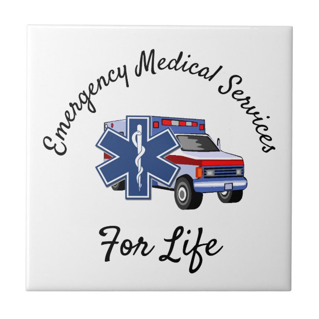 EMS Ambulance For Life    Tile (Front)