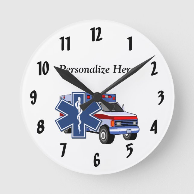EMS Ambulance Round Clock (Front)