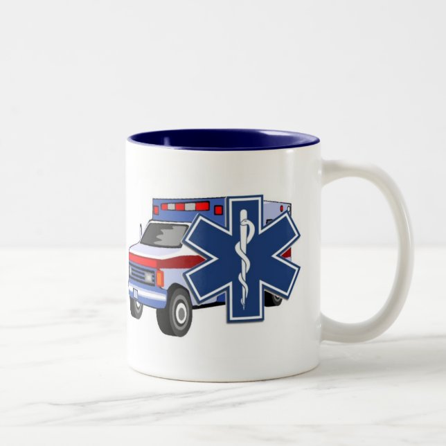 EMS Ambulance Two-Tone Coffee Mug (Right)