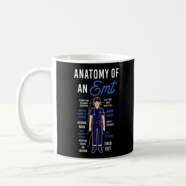 EMS Emergency Anatomy Of An EMT Coffee Mug (Left)