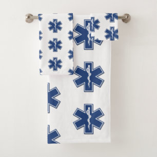 EMS Emergency Logo  Bath Towel Set