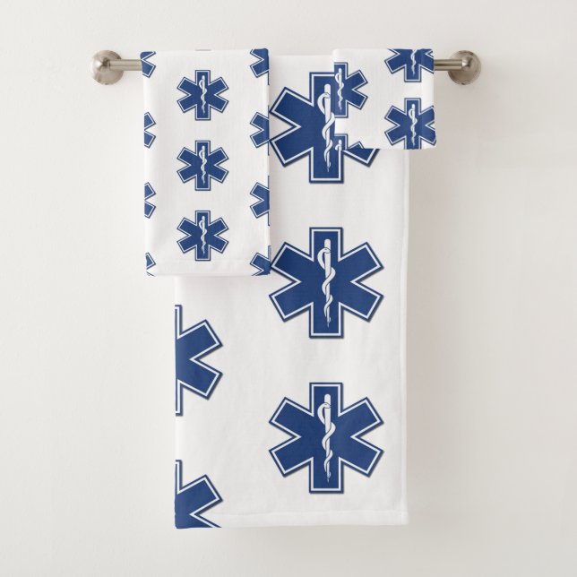 EMS Emergency Logo  Bath Towel Set (Insitu)