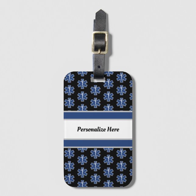 EMS Emergency Logo     Luggage Tag (Front Vertical)