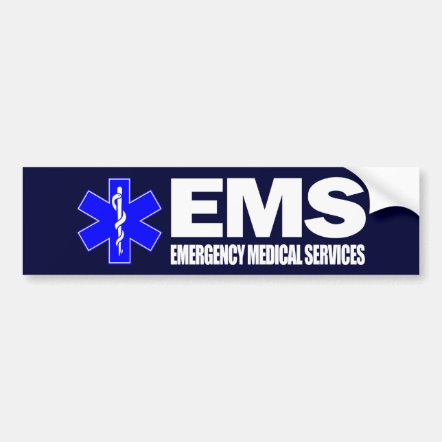 EMS -Emergency Medical Services Bumper Sticker (Front)