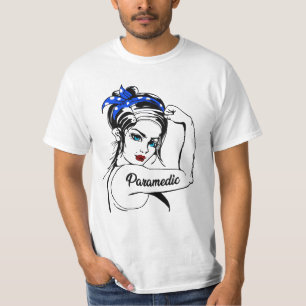 EMS Emergency Paramedic Rosie The Riveter T-Shirt