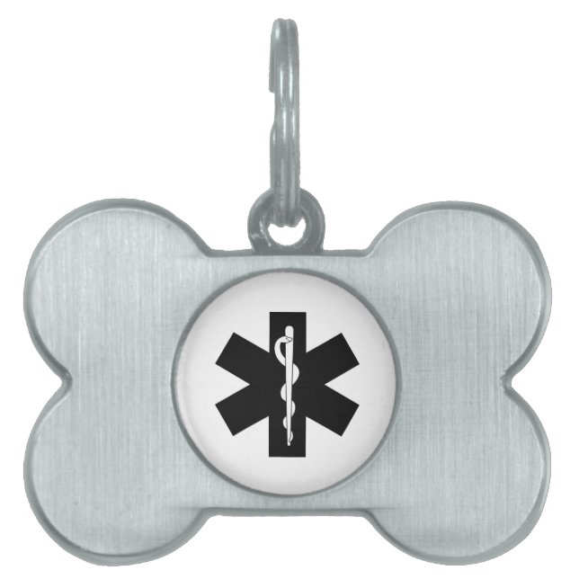 EMS Emergency Theme Pet Tag (Front)