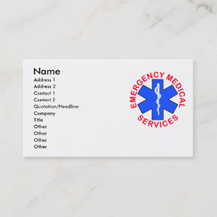 EMS EMT Contact Card