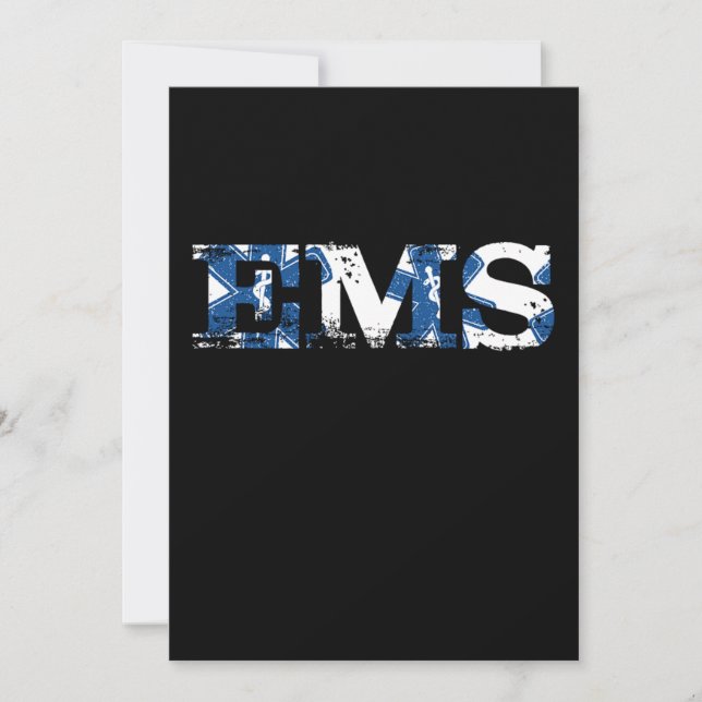 EMS EMT Doctor Paramedic Caduceus Medicine Ambulan Invitation (Front)