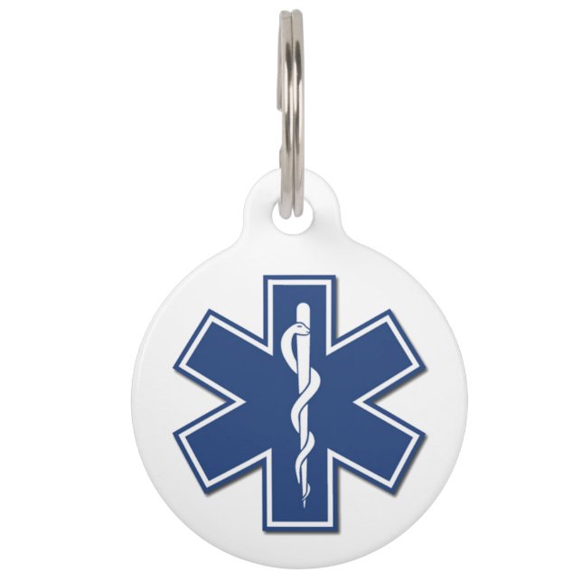 EMS EMT Paramedic Logo Pet ID Tag (Front)