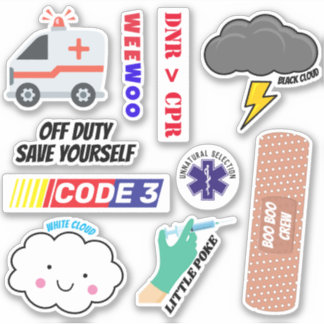 EMS Humour, Paramedic Jokes Sticker Pack