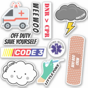 EMS Humour, Paramedic Jokes Sticker Pack 