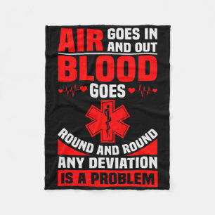Ems Nurse Quote Ambulance Driver Emt Paramedic Hea Fleece Blanket