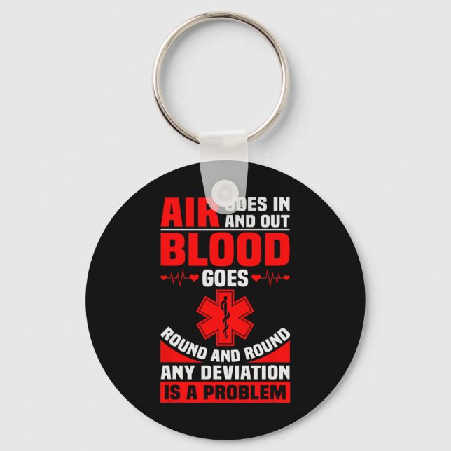 Ems Nurse Quote Ambulance Driver Emt Paramedic Hea Keychain (Front)