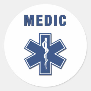 EMS ParaMedic Star of Life Classic Round Sticker