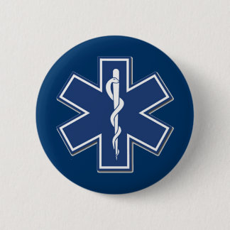 EMS Star of Life 2 Inch Round Button