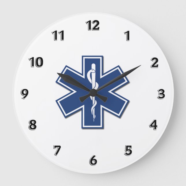 EMS Star of Life Large Clock (Front)