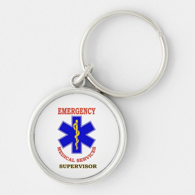 EMS SUPERVISOR KEYCHAIN (Front)