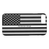 EMS Thin White Line American Flag Monogrammed
