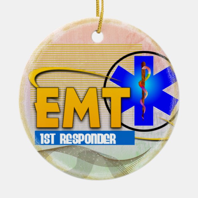 EMT 1ST RESPONDER CHRISTMAS ORNAMENT (Front)