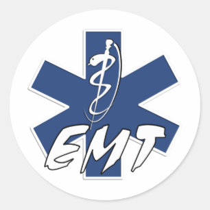 EMT Active Star of Life Classic Round Sticker