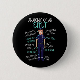Emt Anatomy Of An Emt  2 Inch Round Button