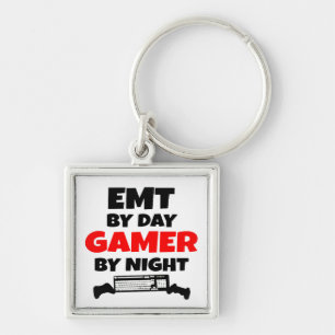 EMT by Day Gamer by Night Keychain