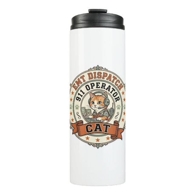 EMT Dispatch 911 Operator Cat EMT Dispatch 911 Ope Thermal Tumbler (Front)
