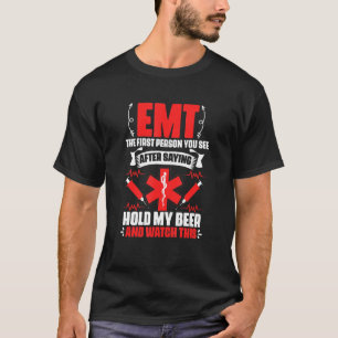EMT   Emergency Medical Technician Ambulance EMT P T-Shirt