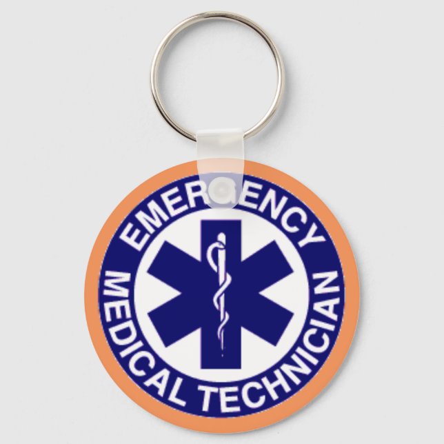 EMT Emergency Medical Technician Keychain (Front)
